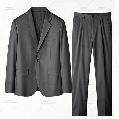 High-quality Men's Fashionable Spring-autumn Formal Dress, Best Man Suit, Suit Set for Men, Two-piece Set for Work