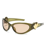 Retro Oval Cat-Eye Sunglasses — view 3