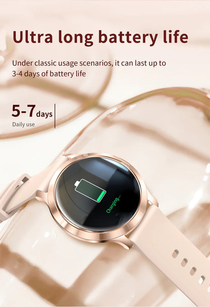 LIGE 2025 New Smart Watch For Women AMOLED HD Screen Watches IP68 Waterproof Heart Rate Monitor Ladies Utra-thin Smartwatch
