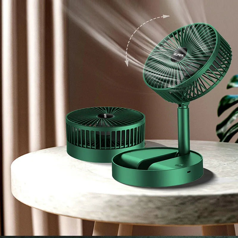 Desktop fan charging model, long endurance USB foldable mini retractable fan, dormitory portable desktop electric fan