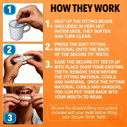 Dentures Full Set Natural Upper Lower Braces Silicone Denture Set for Men Women Instant Confident Fake Tooth Oral Hygiene Care