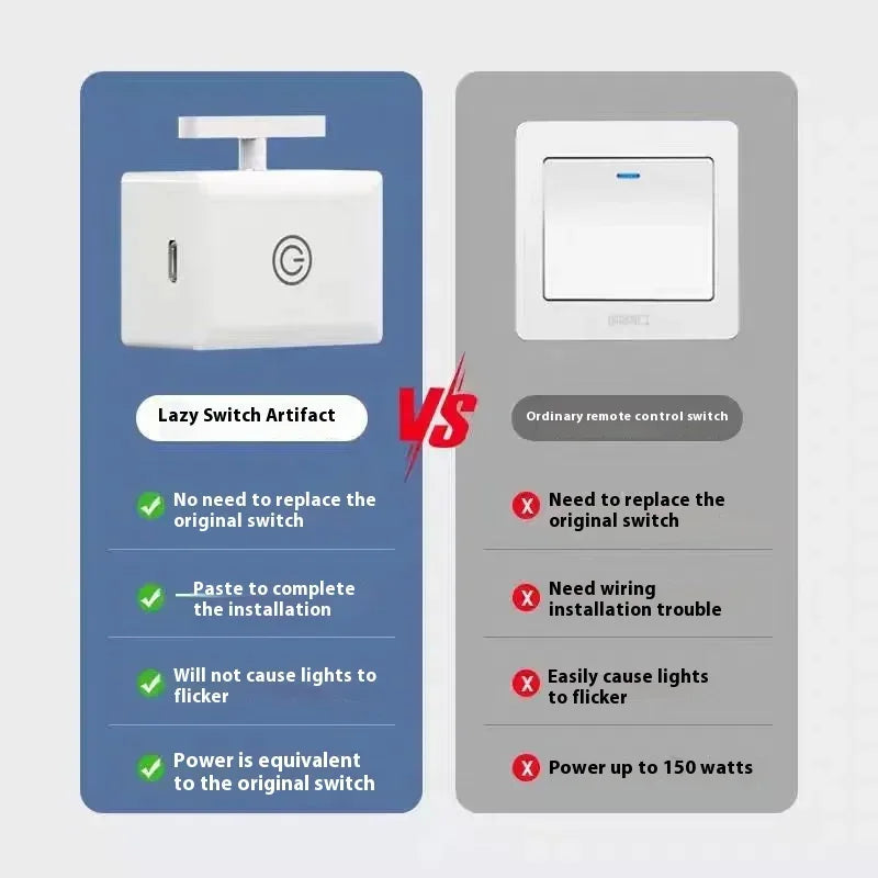 USB Rechargeable Wireless Control Light Switch Off Tool Automatic Button Pusher Intelligent Lazy Remote Control Switch