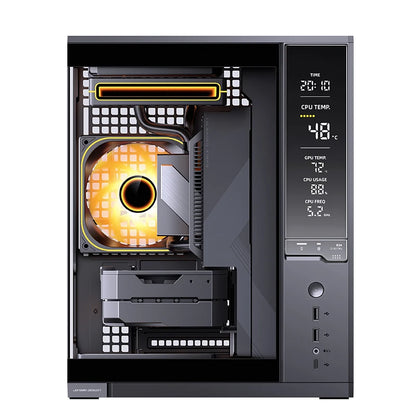 Jonsbo D34 MATX SeaviewRoom Chassis Support 280 Cold Row ATX Power Supply Type-C Digital Monitoring Screen Mini-ITX Desktop Case