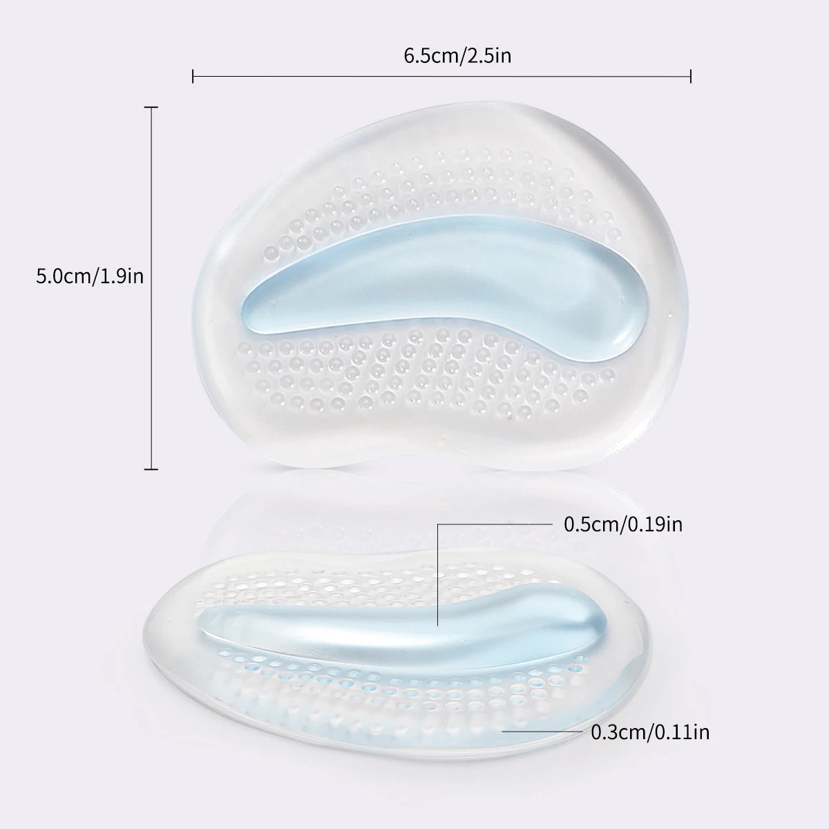 Thickened Half A yard Pad High Heels Insole Forefoot Pad Silicone Forefoot Pad Ladies Sandal Anti-skid Pad Anti-pain