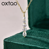 Oxtao Five-Stone Moissanite Pendant Necklace — product image