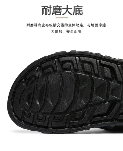 2025 Mens Slippers Summer Casual Shoes Beach Sandals Outdoor Slides Walking Comfort Leather Luxury Designer Fashion Lightweight