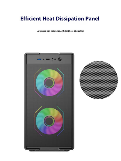 Power Train Flying PC gaming case E-sports case MATX USB3.0 Support SFX/ATX power supply Iron net heat dissipation Computer Case