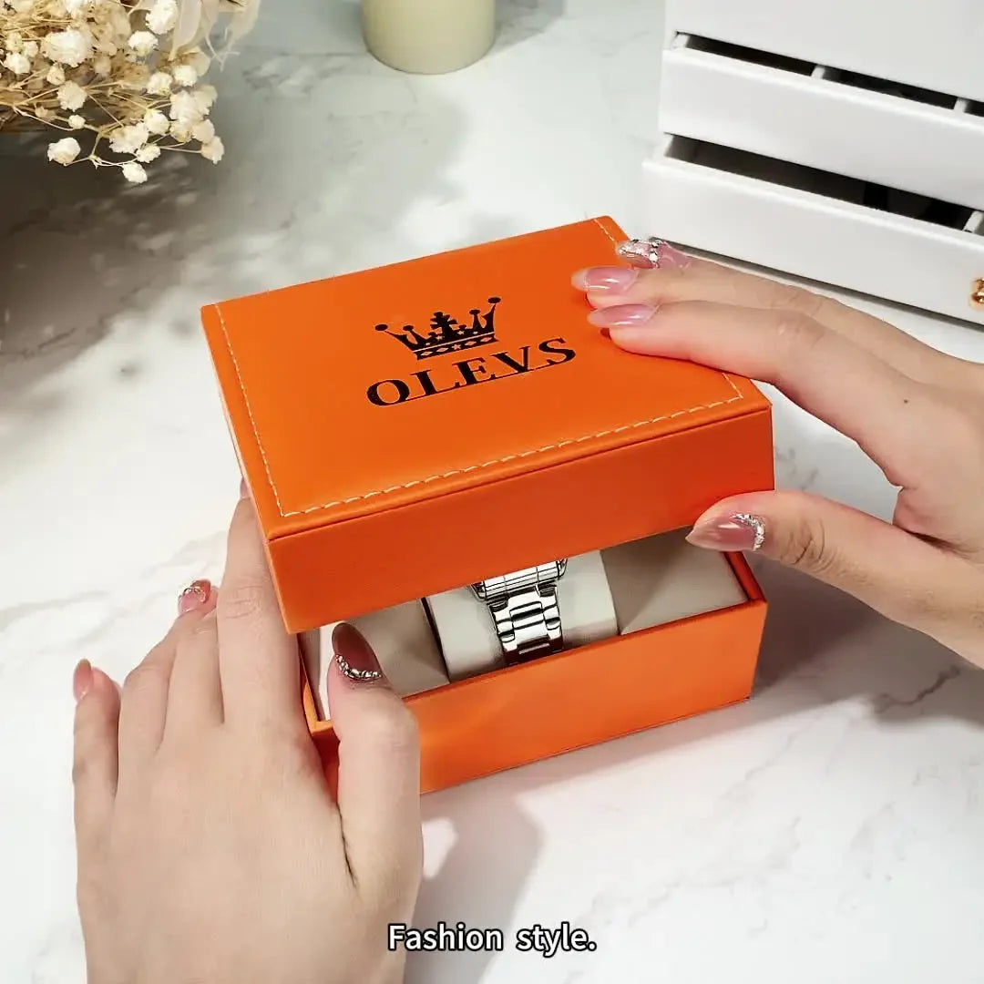 OLEVS 5632 Women's Elegant Luxury Quartz Watch Zircon Scale Waterproof Luminous Hands Date Function And Automatic Date Feature