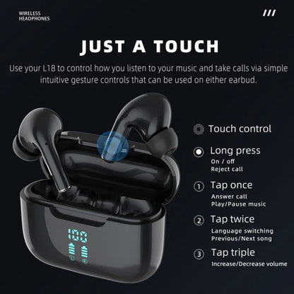Wireless Bluetooth Earphones HIFI Stereo Sound ENC Headphones Power Display Earbuds For XIAOMI Samsung TWS Music Headset