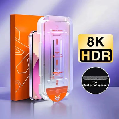8K Oleophobic Coating Dust free Installation Screen Protector For iPhone 16 Pro SE 2022 2020 15 13 11 12 14 17 Pro Max 7 Plus XR