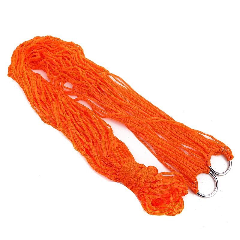 Outdoor Equipment Thick Mesh Camping Hammock Nylon Rope Single Person Mesh Hammock Outdoor Camping Equipment Accessories