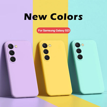 S26 S25 Ultra Case Square Liquid Silicone Phone Case For Samsung Galaxy S26 S25 S24 S23 S22 Ultra Plus S26Ultra Cases Soft Cover