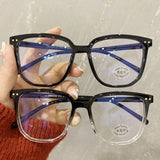 Black Square Clear-Lens Glasses — view 3