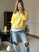 Oversized Zip-Up Sweatshirt