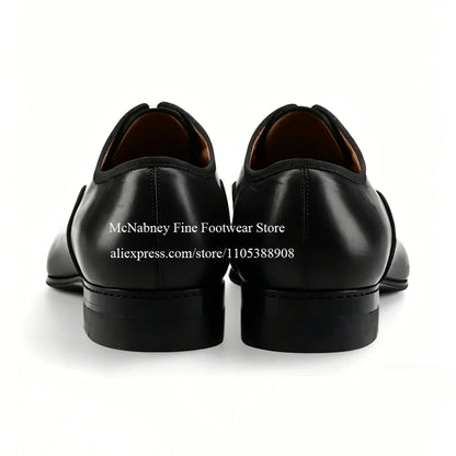 Spike Studs Leather Dress Shoes Lace up Black Alpha Male Gentleman Oxford Shoes Classic Formal Shoes Punk Rock Style Party Wear