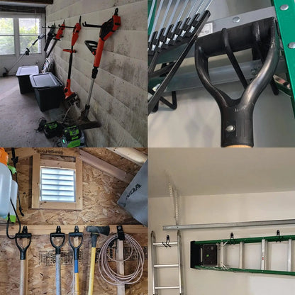 Heavy Duty Metal Hook Garage Organizer Steel Wall Mount Anti-slip Bicycle Hanger Hooks Ladders Bulky Items Storage Garden Tool