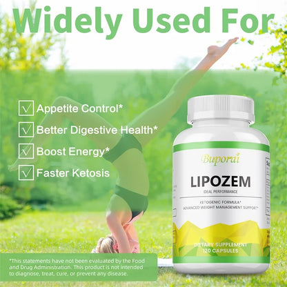Lipozem Capsules - Digestive Health, Appetite Suppression, Metabolism, Weight Management