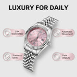 Pink-Dial Quartz Bracelet Watch
