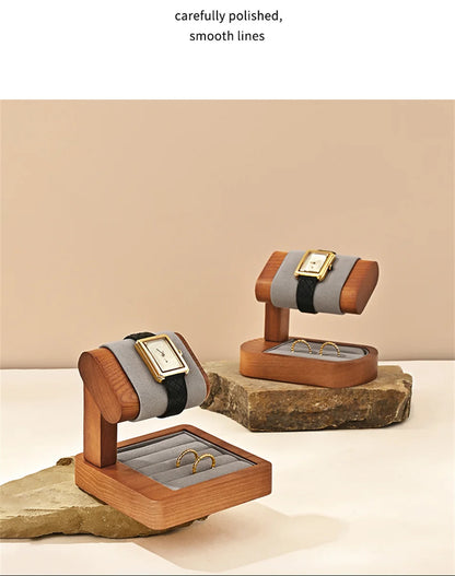 MISHITU T-shaped Watch Stand Wooden Jewelry Watch Display Stand Watch Storage Holder Bracelet Jewelry Display Watch Storage Rack