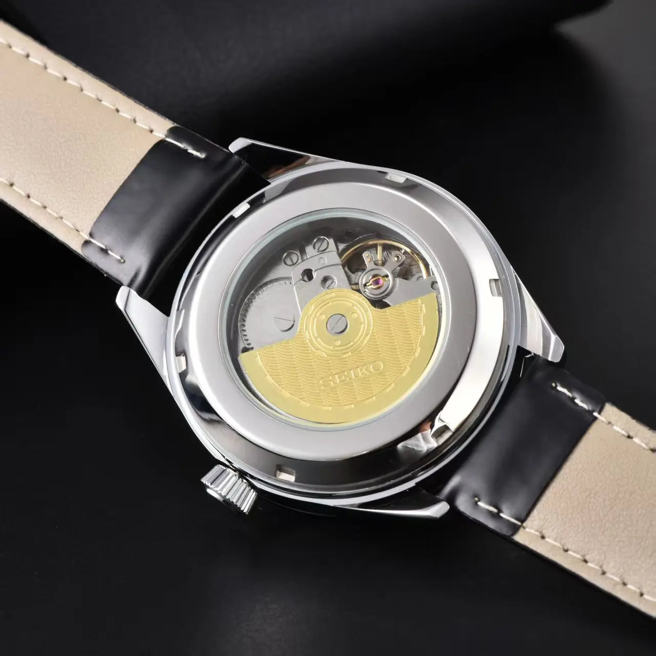 Seiko Business Leisure Machinery Watch Fashion Simple Calendar High quality Leather Strap Men's Women's Boutique Couple Watch