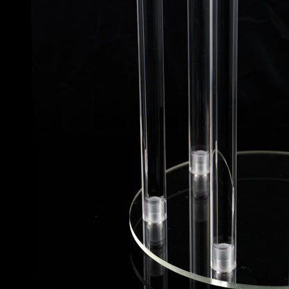 10Pcs Clear 6 Arm Candelabra Taper Candle Holder For Wedding Party Dining Table Banquet Event Decor