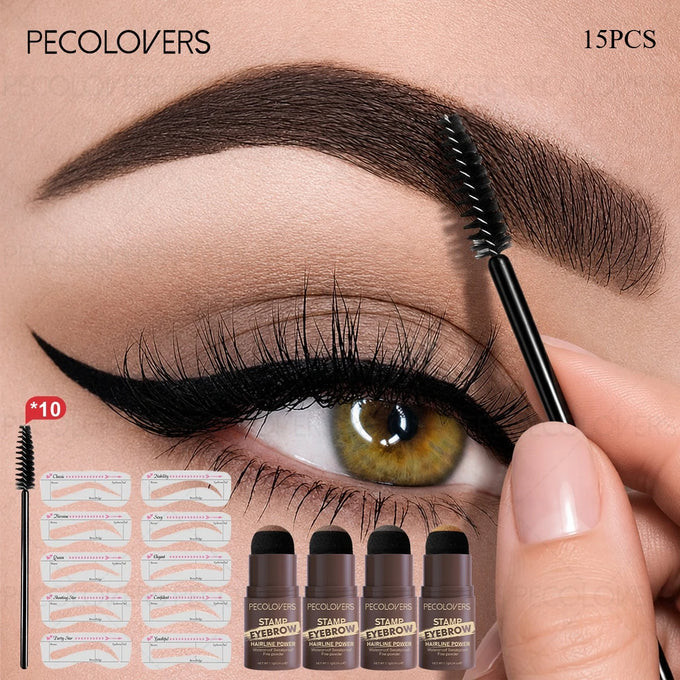 Brow Powder & Stencil Set — 15 Pieces — product image