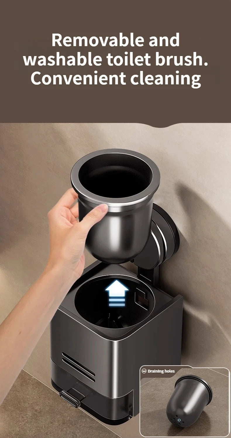 Suction Cup Toilet Brush For Household Wall Mounted Toilets With No Dead Corners Bathroom And Toilet Seat Cleaning Tool