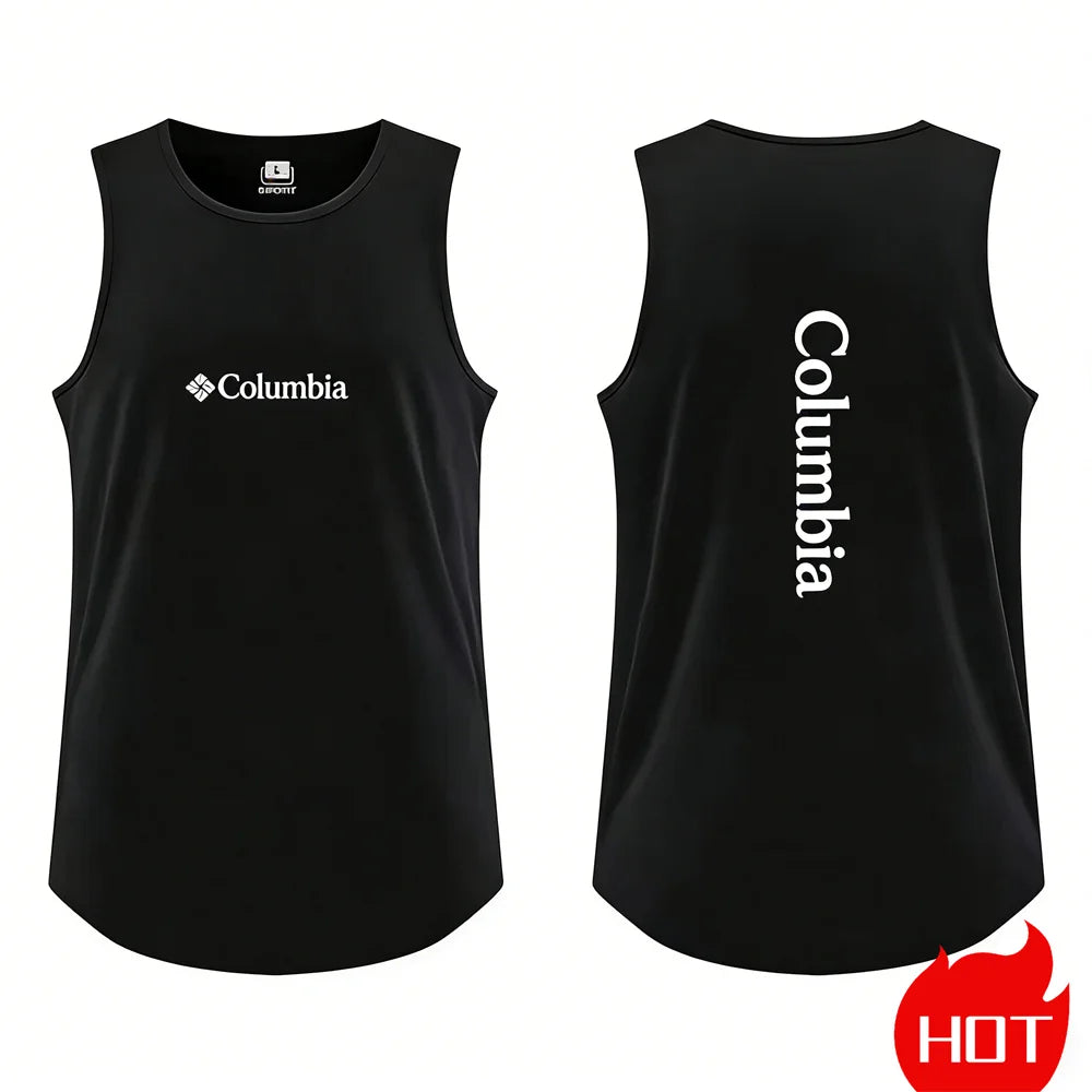 Outdoor sports round neck basketbal jerseys Breathable running vests Summer men's t-shirts and tank tops quick-dry mesh tops man