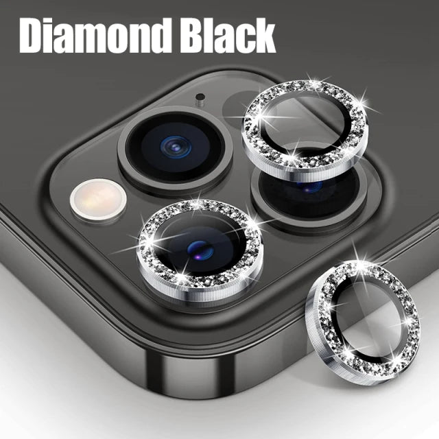 Metal Diamond Camera Lens Protector for IPhone 17 Pro Max 17Air 17 Luminous Protective Lens Glass for iPhone 16 PRO MAX 15 Pro