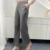 High-Waisted Pleated Wide-Leg Pants
