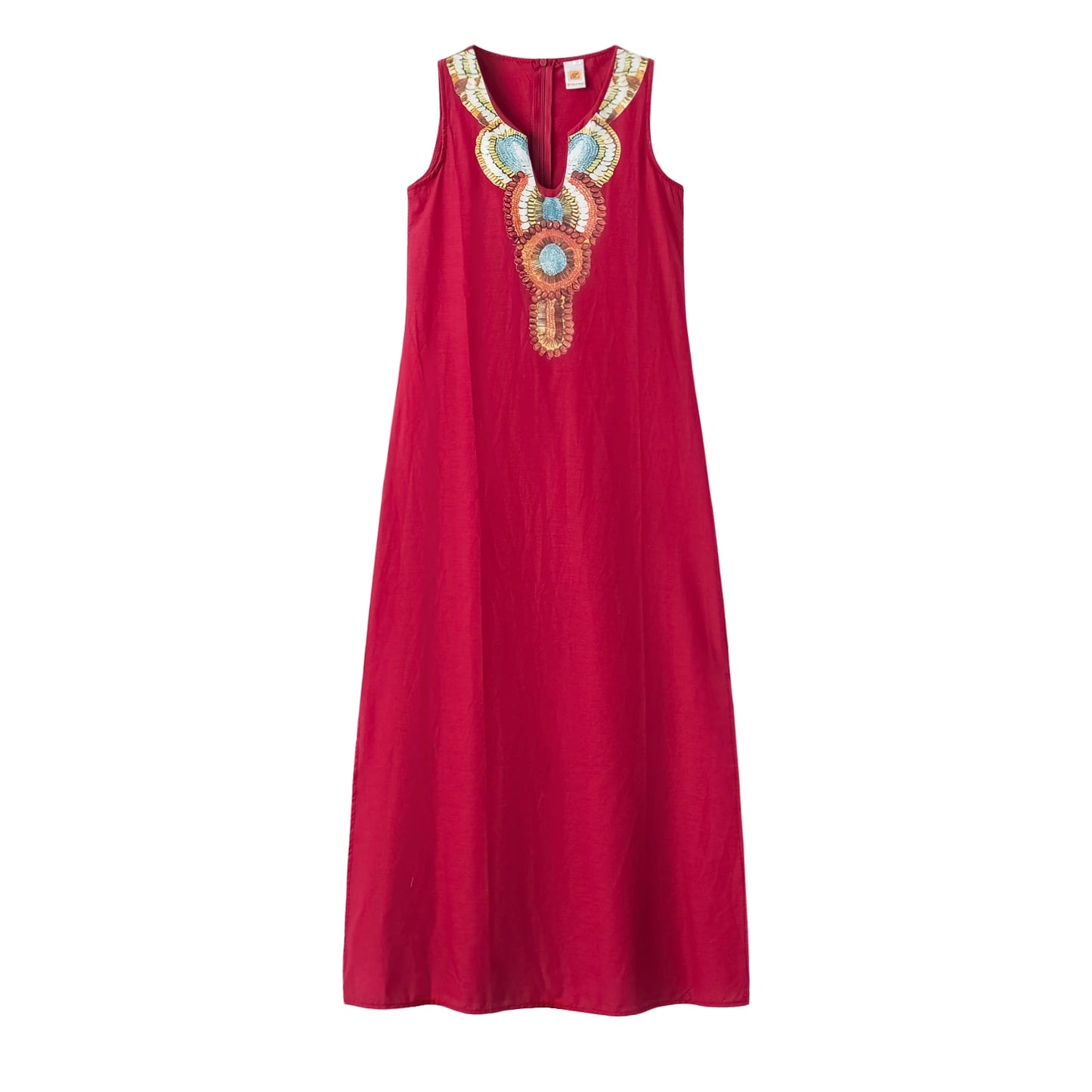 Women's Sleeveless Deep V-Neck Side Split Dress, Bohemian Sexy Dress, Casual, New
