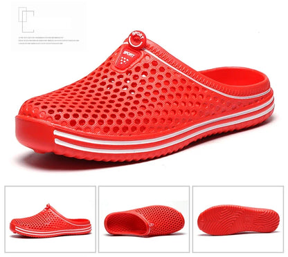 Comfortable Men Pool Sandals Summer Outdoor Beach Shoes Men Slip on Garden Clogs Casual Water Shower Slippers Unisex