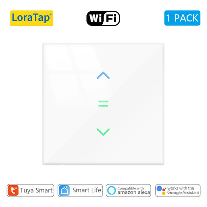 LoraTap WiFi Curtains Blinds Roller Shutter Switch Backlight Tuya Smart Life App Remote Control Google Home Alexa Voice