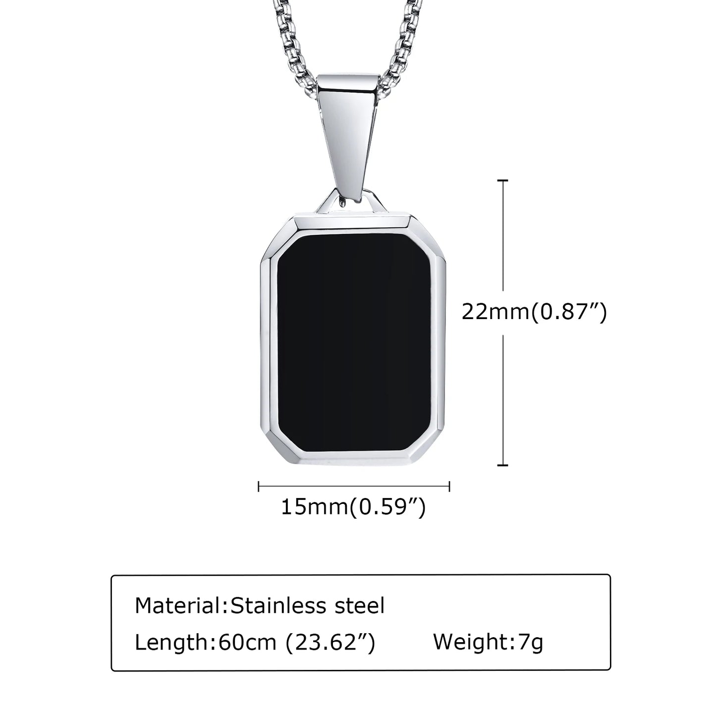 Men's Silver Color Geometric Pendant Necklace, Non Fading Stainless Steel Compass Necklace with Chain, Stylish Jewelry Gifts