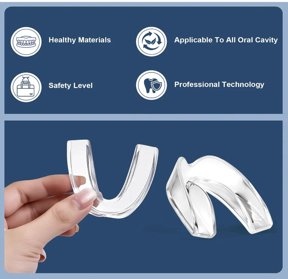 4pcs/Box Mouth Guards for Grinding Teeth Moldable Dental Teeth Night Guard for Adult Stop Teeth Grinding Bruxism Tray