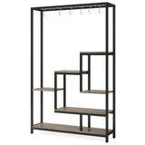 Tall Metal Plant Shelf with Hooks — view 7