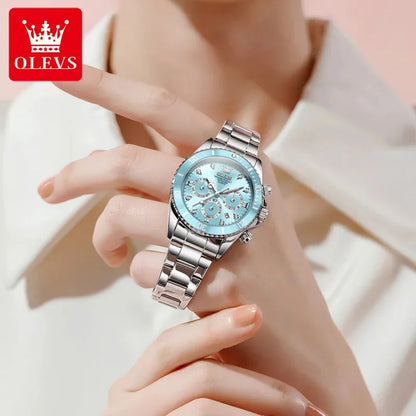 OLEVS 5632 Women's Elegant Luxury Quartz Watch Zircon Scale Waterproof Luminous Hands Date Function And Automatic Date Feature