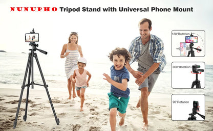 Mobile Tripod for Phone Lightweight Camera Tripod Stand with Bluetooth Selfie Remote Phone Holder for Youtube Video Photography