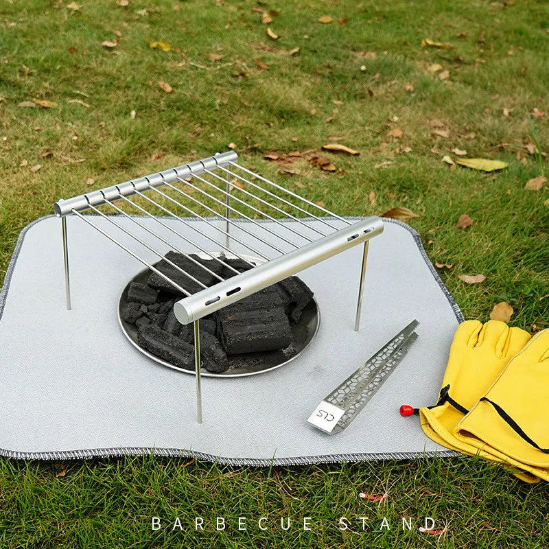 Protable Mini Pocket BBQ Grill Portable Stainless Steel BBQ Grill Folding BBQ Grill Barbecue Accessories For Home Park Use 2