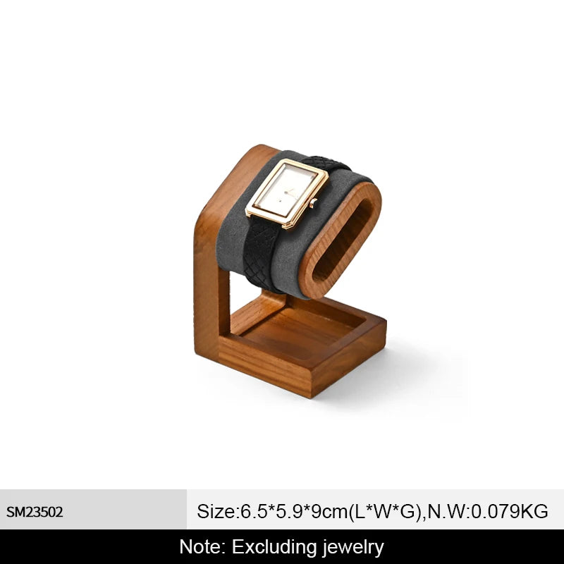 MISHITU T-shaped Watch Stand Wooden Jewelry Watch Display Stand Watch Storage Holder Bracelet Jewelry Display Watch Storage Rack