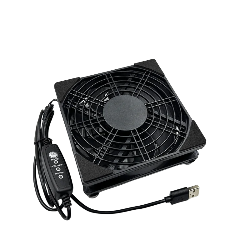 Home Router Cooling Fan For Ipad USB-Powered Silent Computer Fan 3-Speed Adjustable Silent  Fan Cooling with Controller