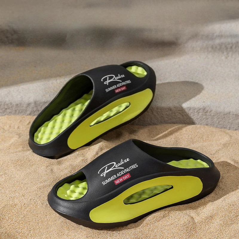 Men Leisure Slippers Women Summer House Shoes Soft EVA Anti-slip Couples Indoor Beach Slides Female Male Outdoor Street Sandals
