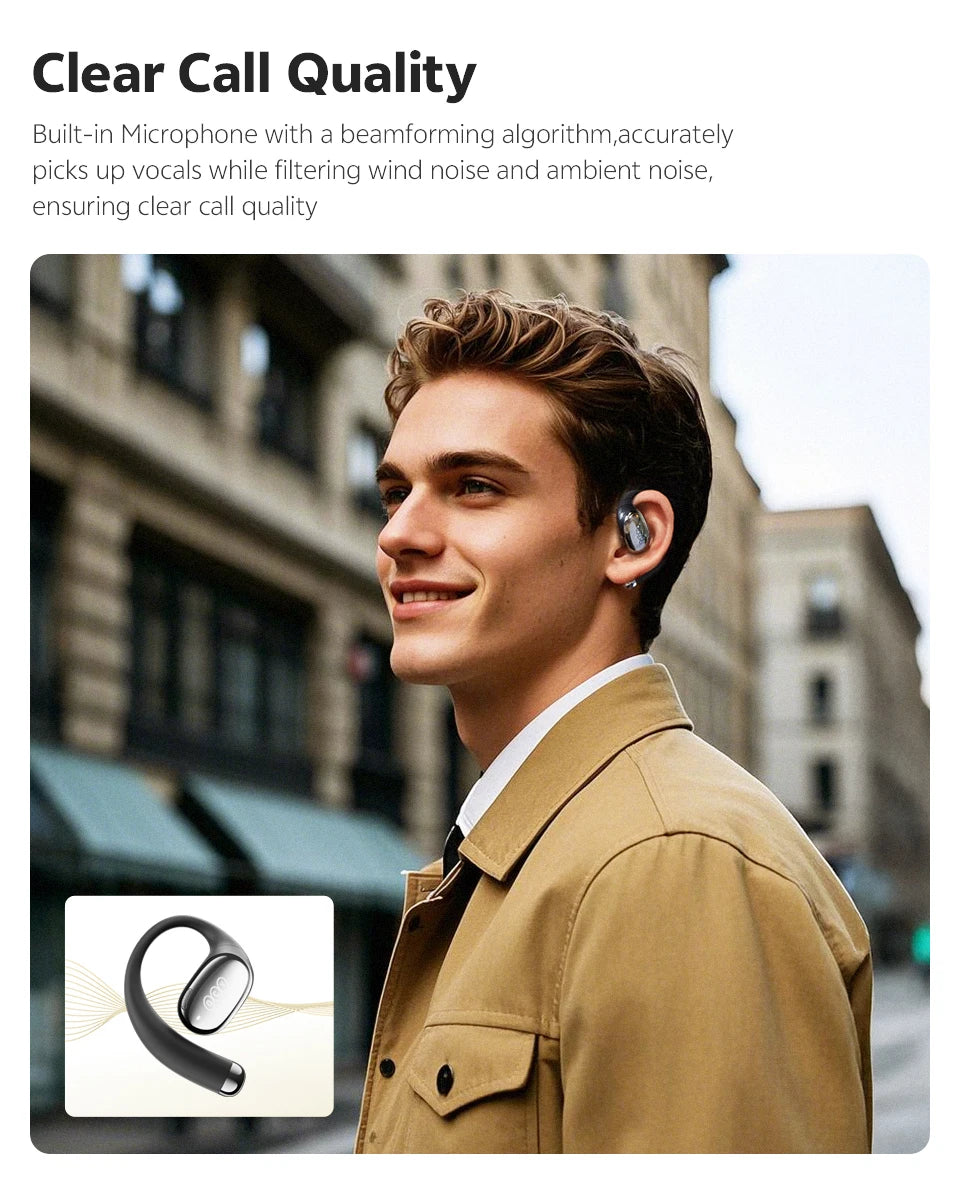 QCY Crossky R70 BH24CT02A Open-Ear Wireless Headphones Hi-Res with LDAC Bluetooth 6.0 Earphones Bass Boost Spatial Sound Earbuds