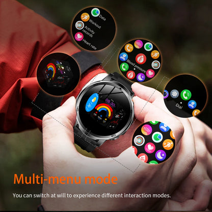 2026 New  Outdoor Smart Watch 1.85inch AMOLED 1000mAh Large Battery 5ATM Waterproof Voice Call Sports Men Fitness Bracelet