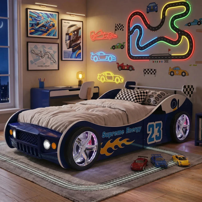 LED Racing Car Bed — product image