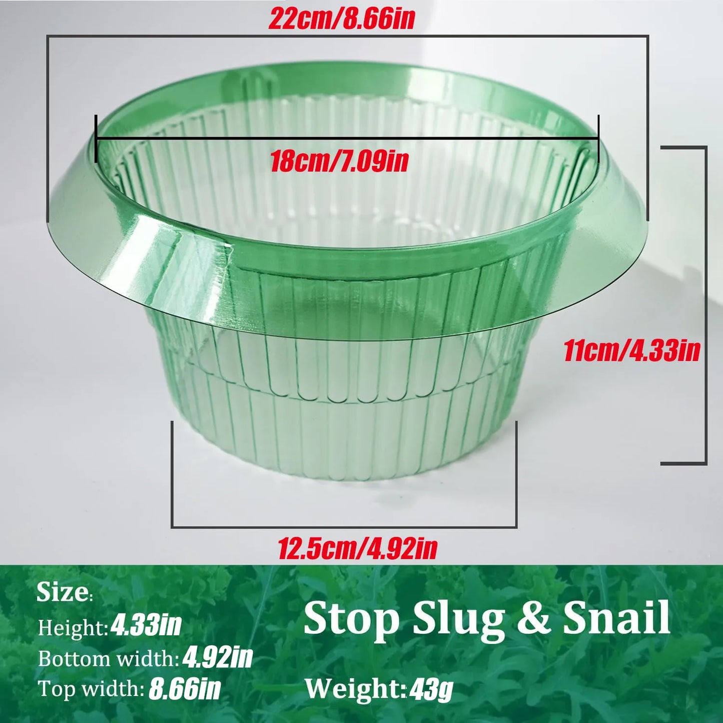1/30pcs Plants Slug Protection Rings Green Planter Flower Pot Snail Vegetables Cover Reusable Pest Control Trapper Garden Tool