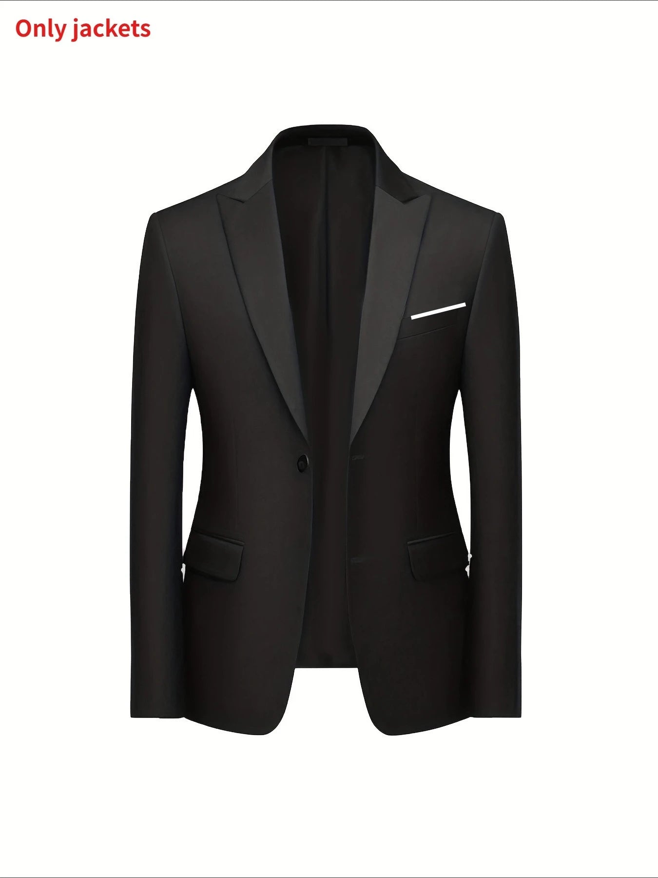 Men's Classic 3-Piece Suit Set - Slim Fit Notched Lapel Blazer with Vest & Pants, Versatile Formal Outfit for Business & Events
