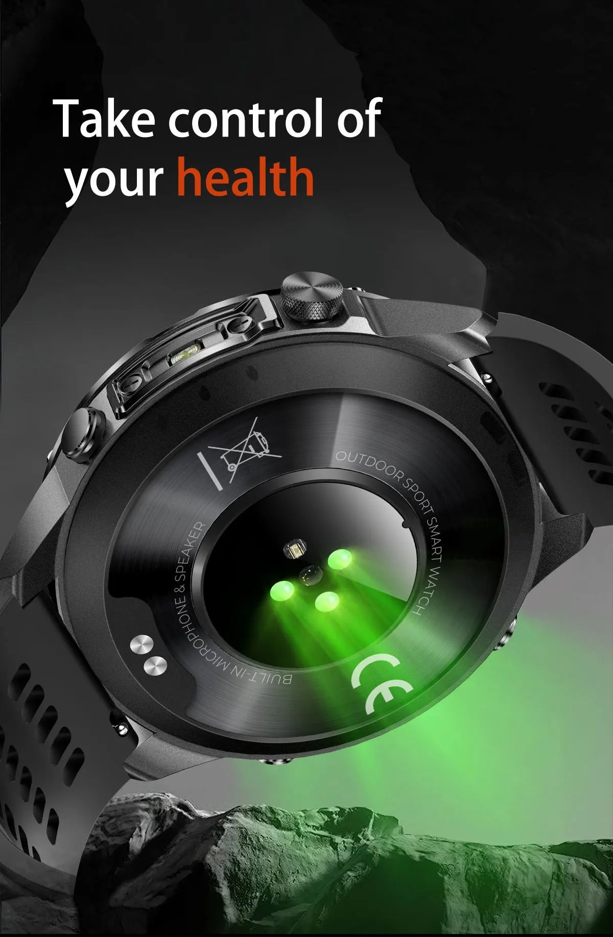 New Outdoor GPS Offline Map Smart Watch Men 3ATM Waterproof 170+ Sports LED Compass Altimeter AMOLED Bluetooth Call Smartwatch