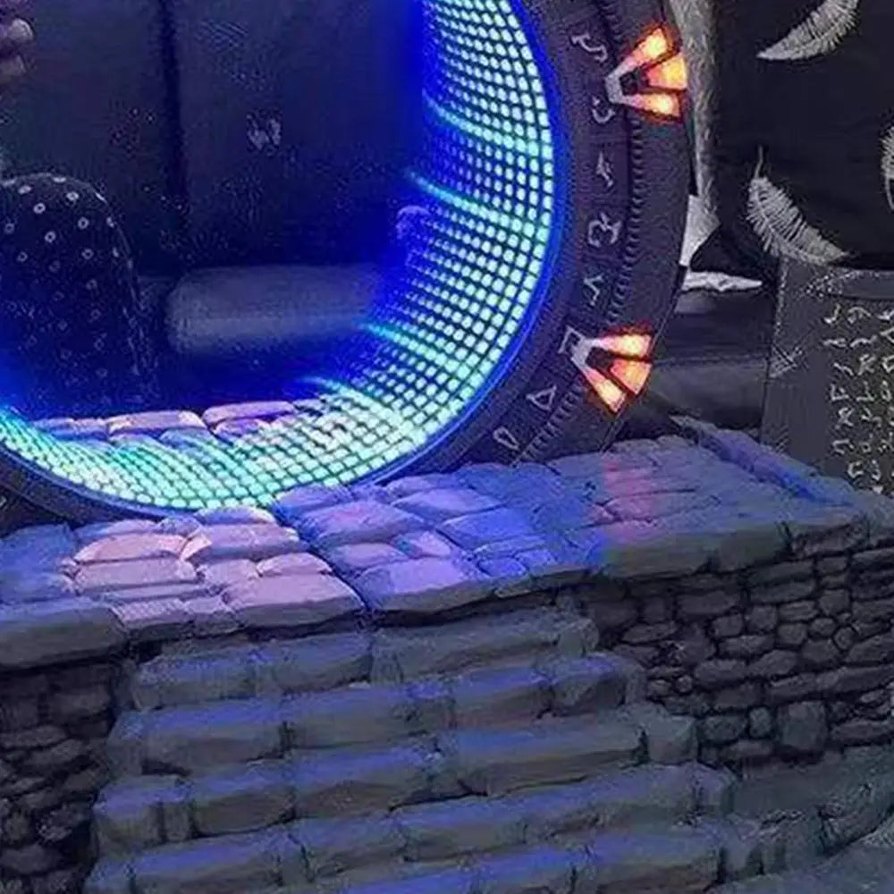 Star Gate Light Mirror Table Decoration LED Atlantis Universe Cosplay Prop Anime Collectable Home Ornament Sculpture Model Gift