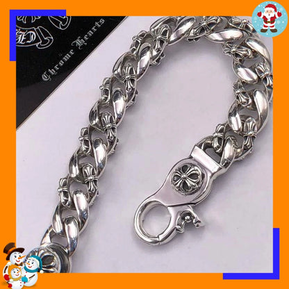 Bracelet Punk Cross Full Flower Domineering Old Sword Hip Hop Rock Fashion Thick Bracelet Men's